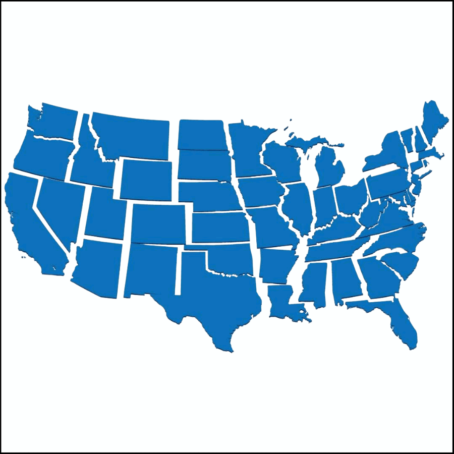 Sales Tax Table map of  Single State(s)